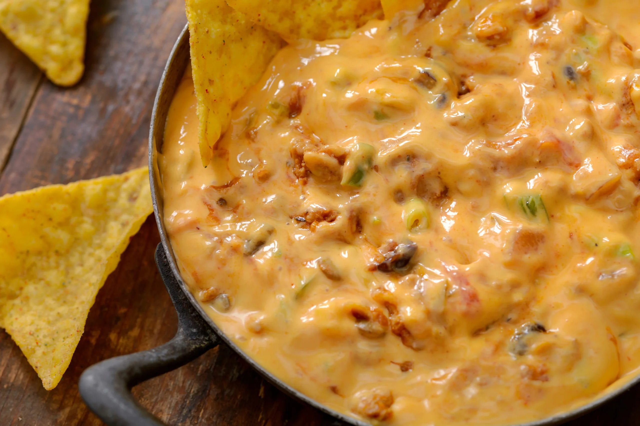 Delicious Rotel dip served with tortilla chips – perfect for parties